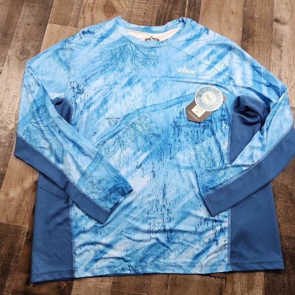 Mens Habit Real Tree size XL Long Sleeve UV Protection Fishing Outdoor Shirt - Picture 2 of 8